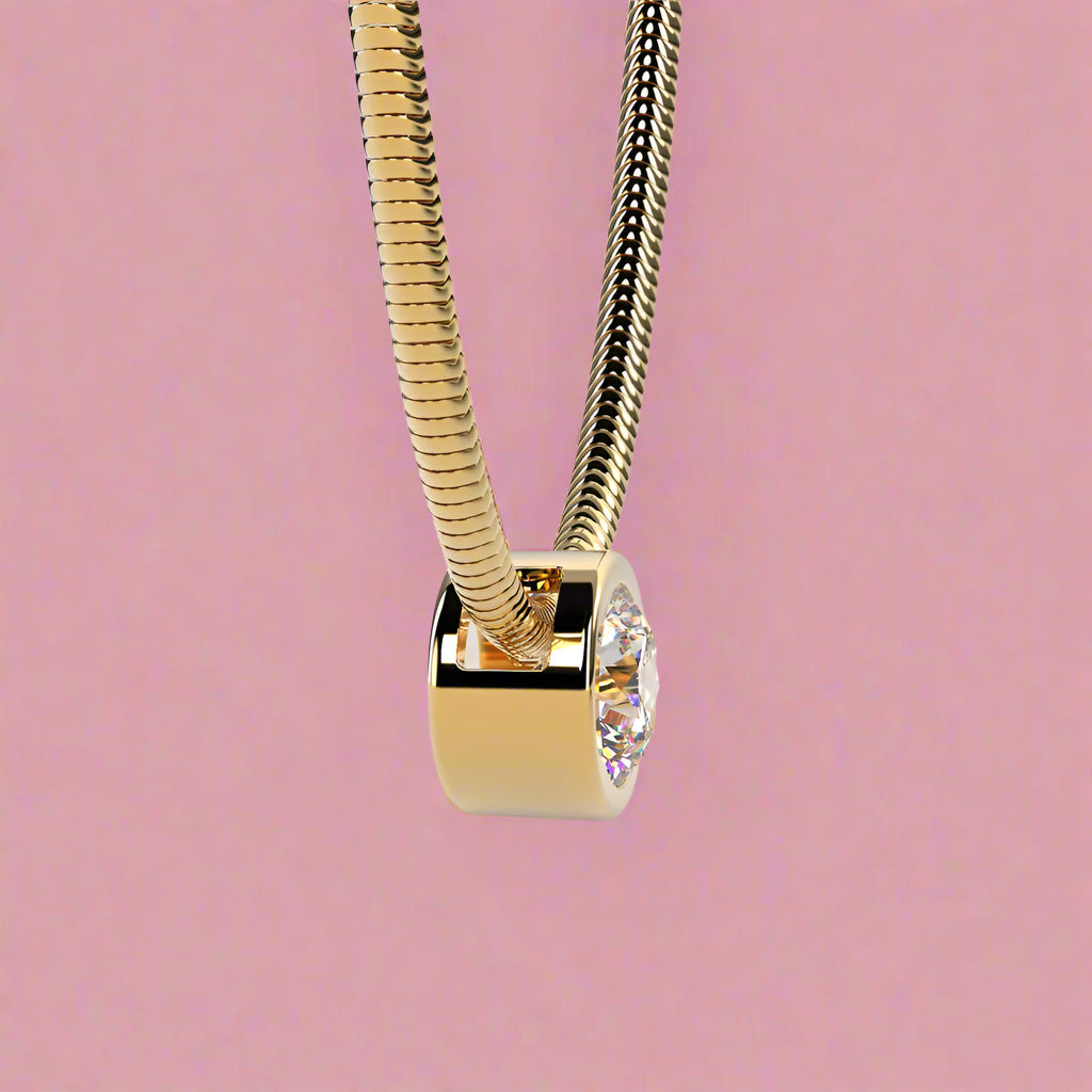 Round Lab Grown Diamond 1.50CT Solitaire Diamond Pendant